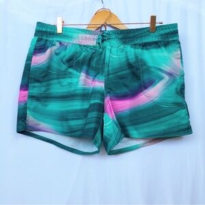 THE NORTH FACE | WOMENS TRAIL SHORTS PINK & GREEN LARGE 4” INSEAM